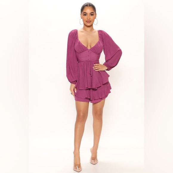 Fashionnova Summer Love Romper - Plum - Picture 10 of 11